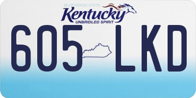 KY license plate 605LKD