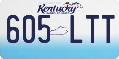 KY license plate 605LTT
