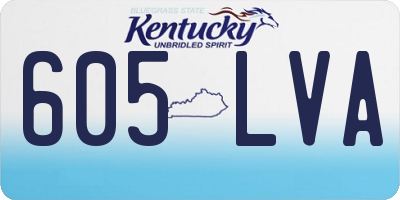 KY license plate 605LVA
