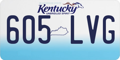KY license plate 605LVG
