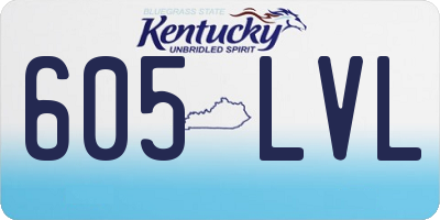 KY license plate 605LVL