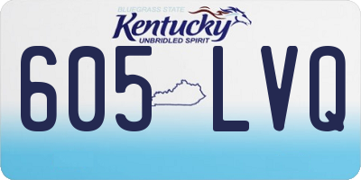 KY license plate 605LVQ