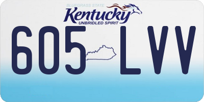 KY license plate 605LVV