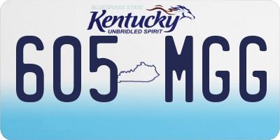 KY license plate 605MGG