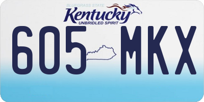 KY license plate 605MKX