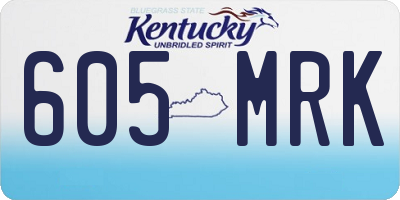 KY license plate 605MRK