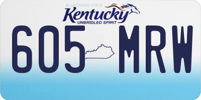 KY license plate 605MRW