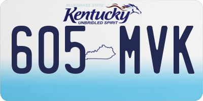 KY license plate 605MVK