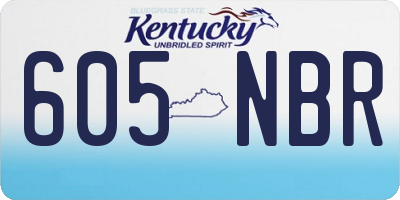 KY license plate 605NBR