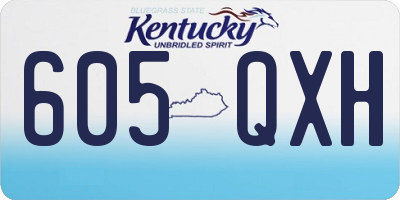 KY license plate 605QXH