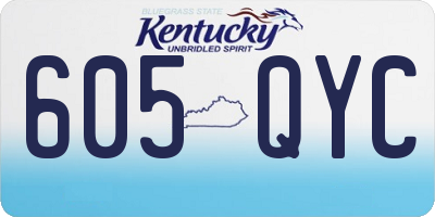 KY license plate 605QYC