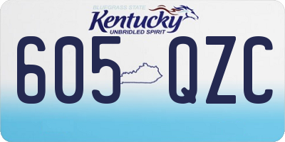 KY license plate 605QZC