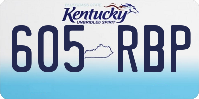 KY license plate 605RBP