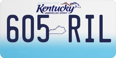 KY license plate 605RIL