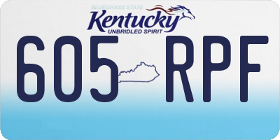 KY license plate 605RPF