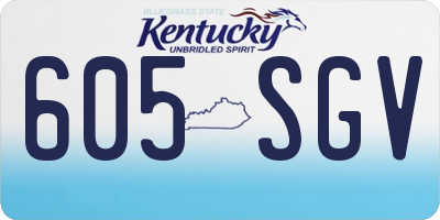 KY license plate 605SGV