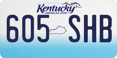 KY license plate 605SHB