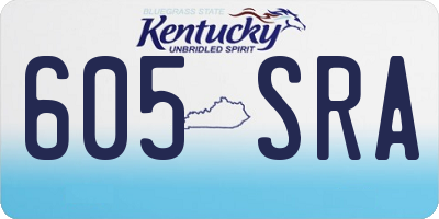KY license plate 605SRA
