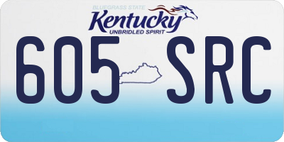 KY license plate 605SRC