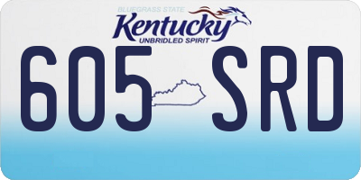 KY license plate 605SRD