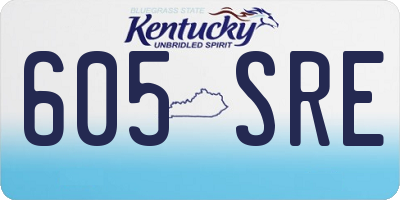KY license plate 605SRE