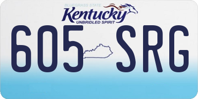 KY license plate 605SRG