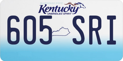 KY license plate 605SRI