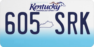 KY license plate 605SRK