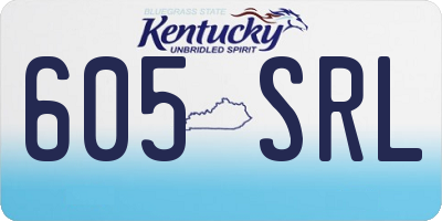KY license plate 605SRL