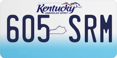 KY license plate 605SRM