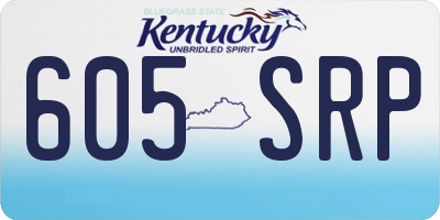 KY license plate 605SRP