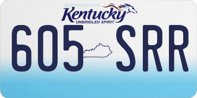 KY license plate 605SRR
