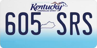 KY license plate 605SRS