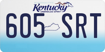 KY license plate 605SRT