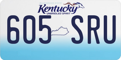 KY license plate 605SRU