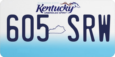 KY license plate 605SRW