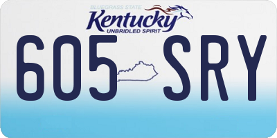 KY license plate 605SRY