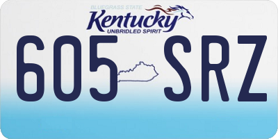 KY license plate 605SRZ