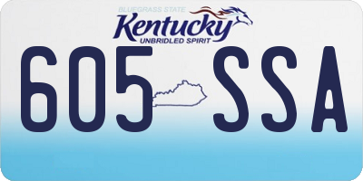 KY license plate 605SSA