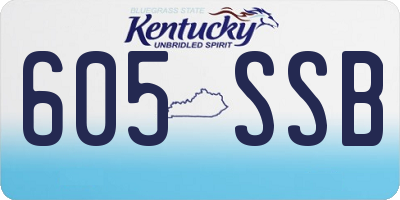 KY license plate 605SSB