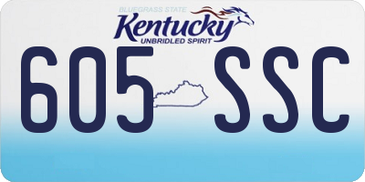 KY license plate 605SSC