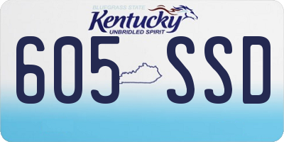 KY license plate 605SSD