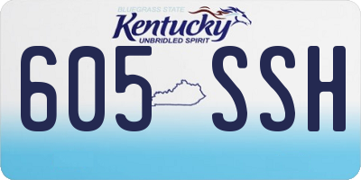 KY license plate 605SSH