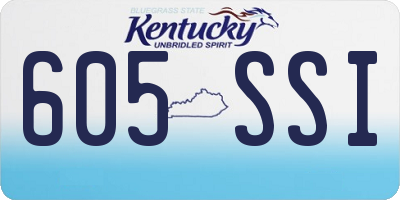 KY license plate 605SSI