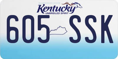 KY license plate 605SSK