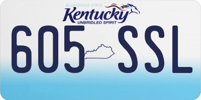 KY license plate 605SSL