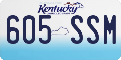 KY license plate 605SSM