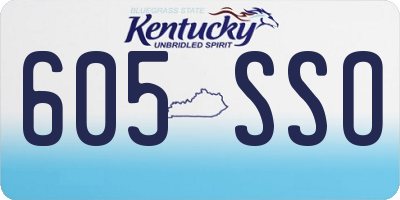 KY license plate 605SSO
