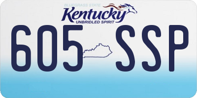 KY license plate 605SSP