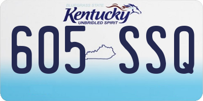 KY license plate 605SSQ